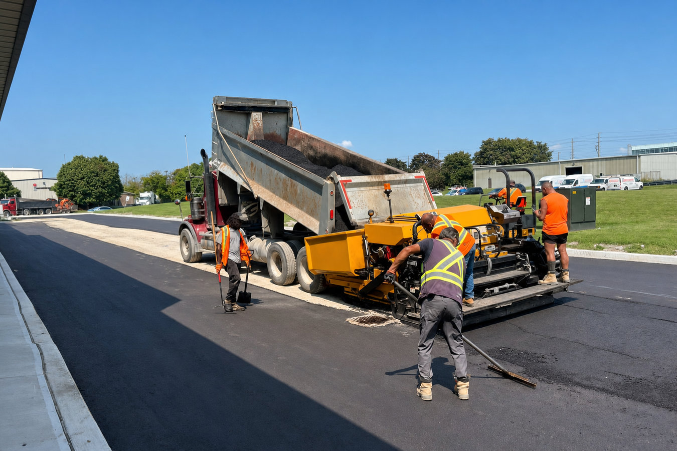Commercial asphalt paving